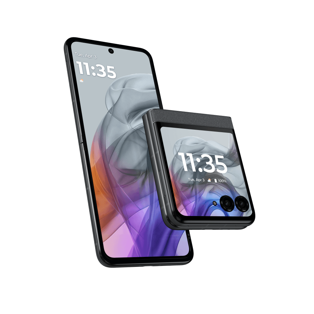 Motorola Razr 50 256GB with Free Moto Buds+MobilesFLIP THE SCRIPT You hardly have to flip open the new motorola razr 50 as the advanced 3.6” screen allows you to do almost everything. Engage with content, chat with Google Gemini app, manage apps, and more